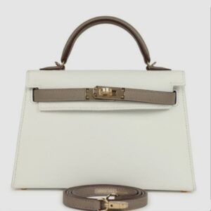 Hermès white and brown